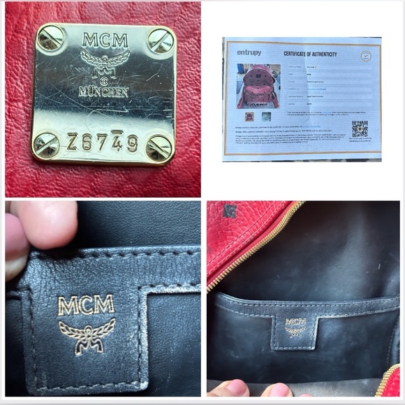 Authenticated MCM Backpack, Red - Picture 15 of 15